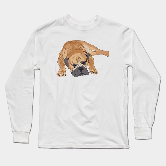 bullmastiff Long Sleeve T-Shirt by kavalenkava